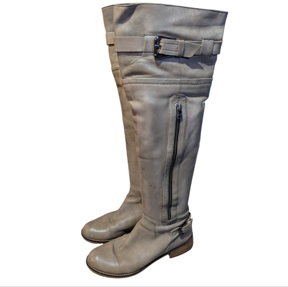 STEVEN by Steve Madden Sabra Knee-high Boot Ivory Taupe size 7.5 - Picture 2 of 8